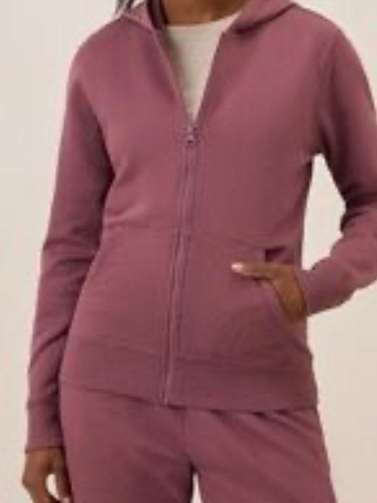 Pact Tops - Pact Brushed Fleece Zip Hoodie in Maroon Sz Large NWOT